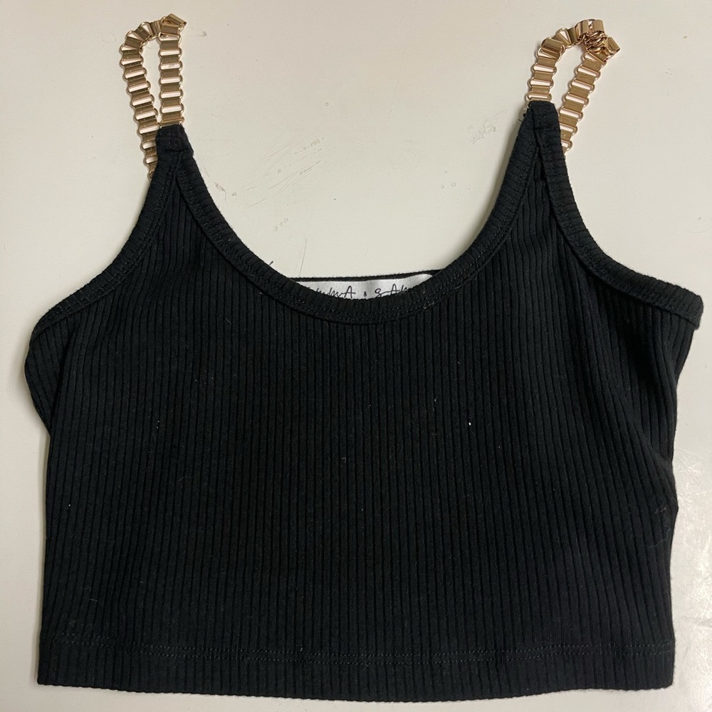 Emma and Sam Gold Chain Tank Top